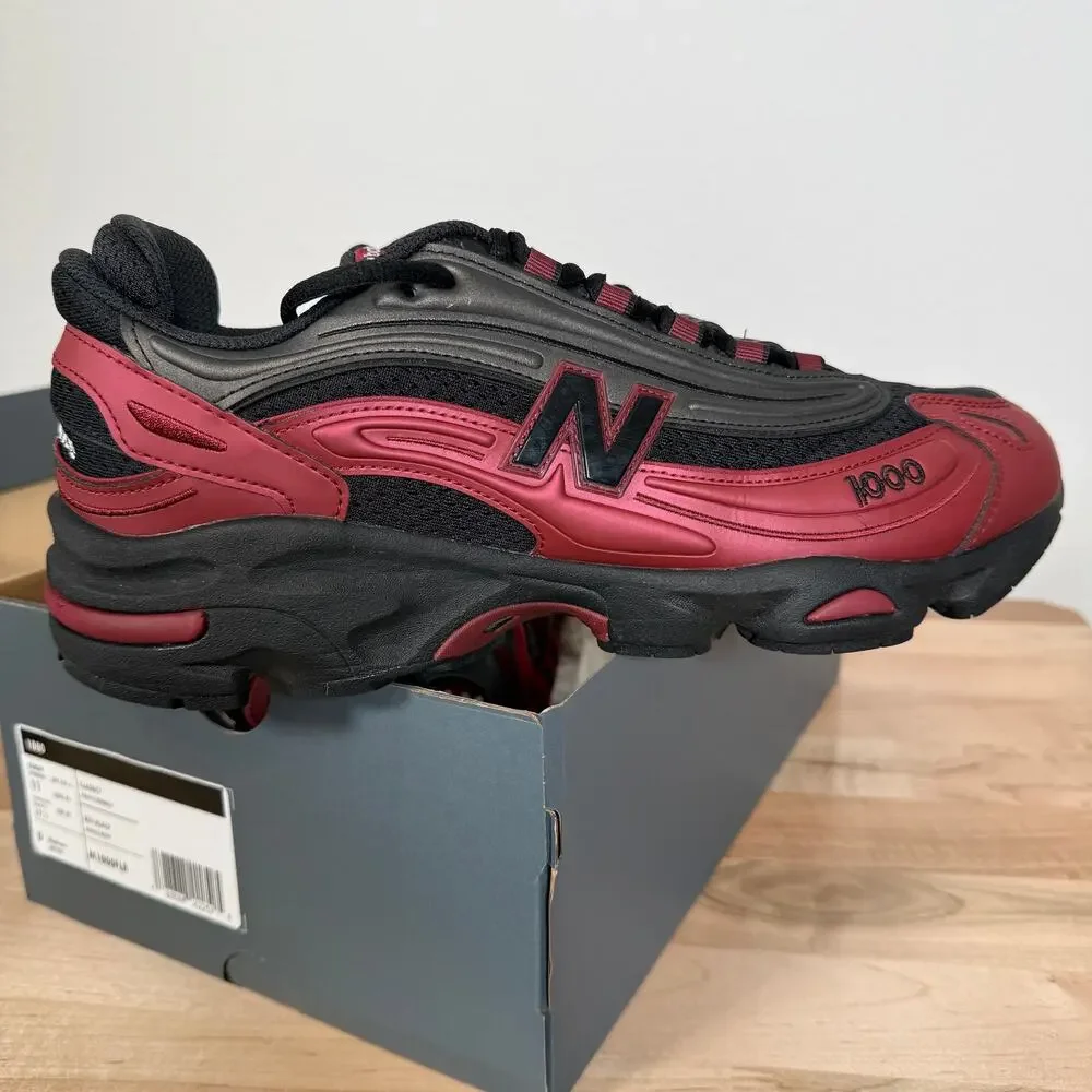 New Balance 1000 Red Black Running Sneakers Mens Size 11